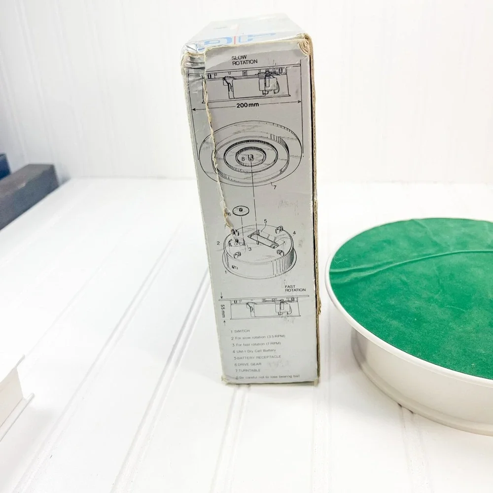 Batter Operated Display‎ Turntable for Model, 200MM DIAMETER Works! Pat No 75777
